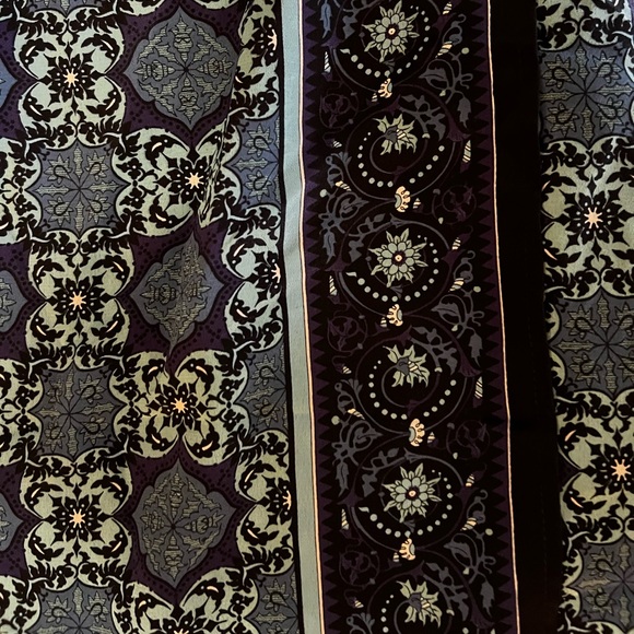 Sag Harbor Black and Blue Faux Wrap Pencil Skirt 17” Waist - 32”Length - Picture 6 of 7